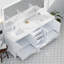Meuble-lavabo double blanc 84 po X P 22 po D et l 34 po Miroirs-117984768