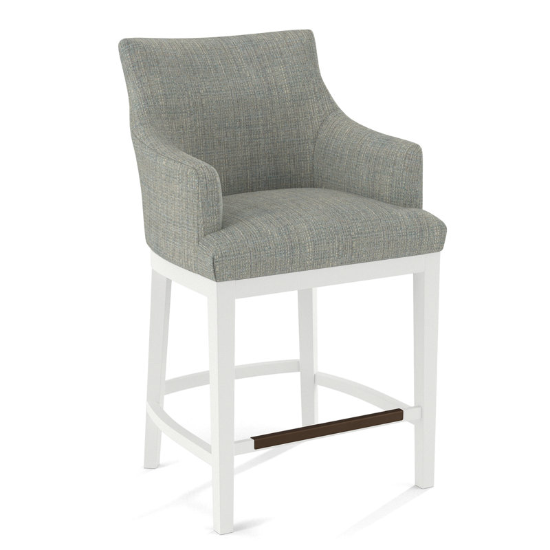 Upholstered Counter Stool, White, 61612-74