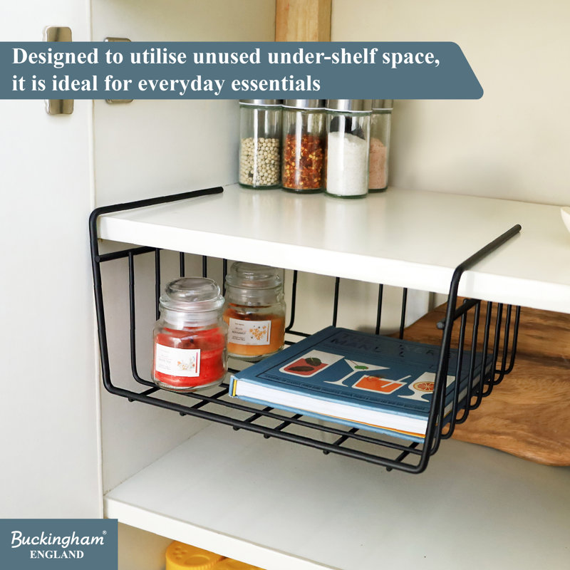 Buckingham Under Shelf Storage Organizing Basket, 30 cm 