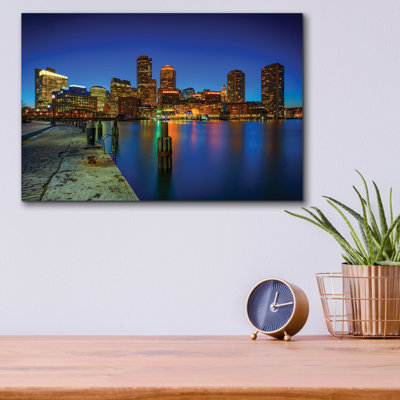 «Boston Twilight At Fan Pier» par Rick Berk, art mural en verre acrylique