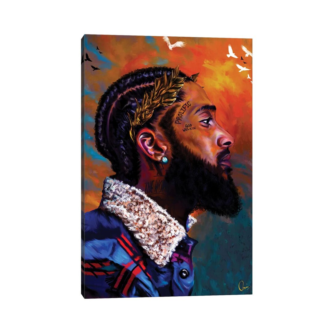 Leinwandbild - Grafikdruck „Nipsey Hussle” von Crixtover Edwin