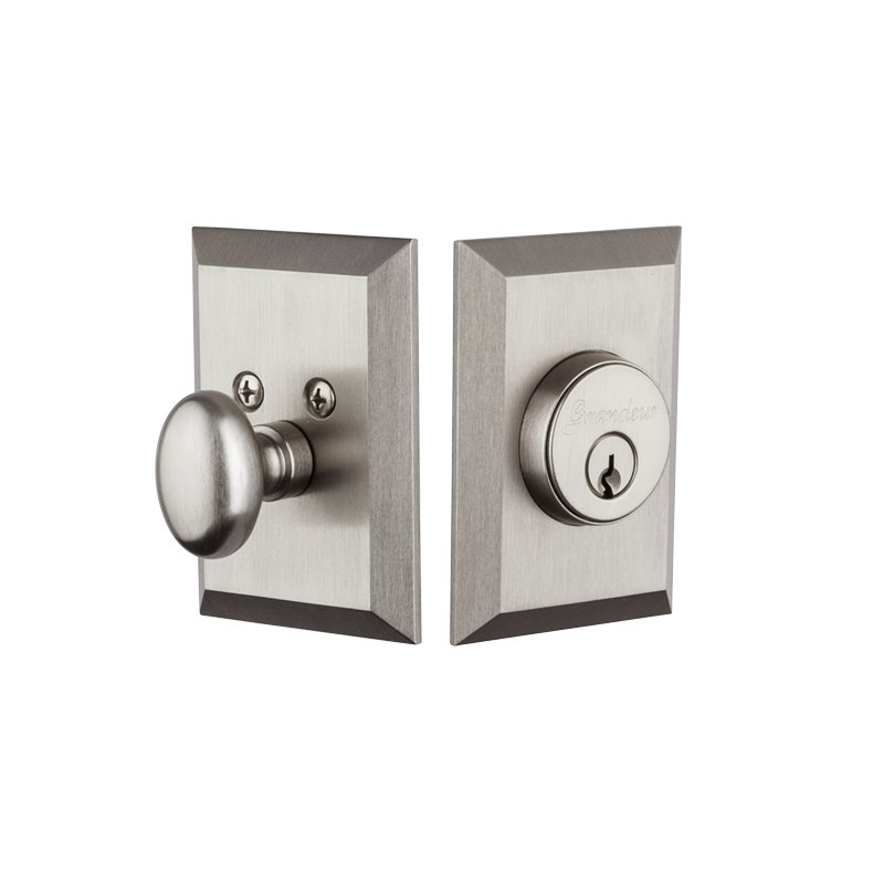 Fifth Avenue Single Cylinder Deadbolt, Satin Nickel