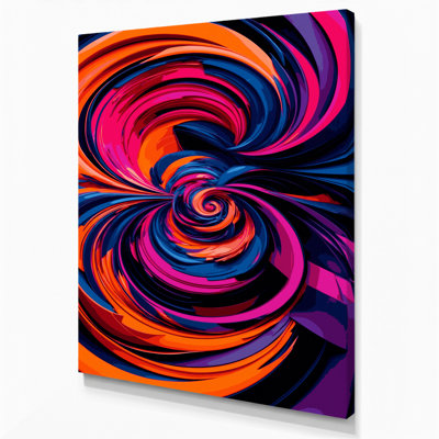 Digital Abstraction 89 Red Canvas Wall Art