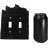 Set Of 2 Rustic Forest Black Bears Climbing Tree Double Toggle Switch Covers