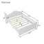 Lit double pour enfants, lit plateforme double en bois avec tête et pied de lit, blanc-914496149-914496148