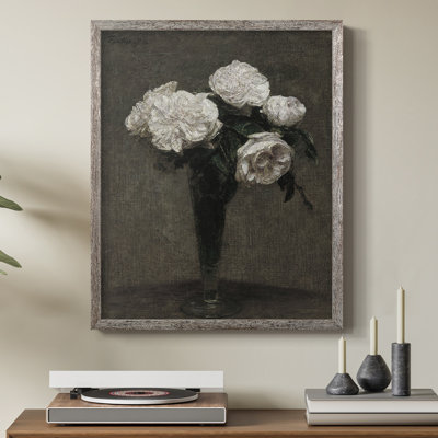 Impression florale vintage encadrée CCXCI - bois massif