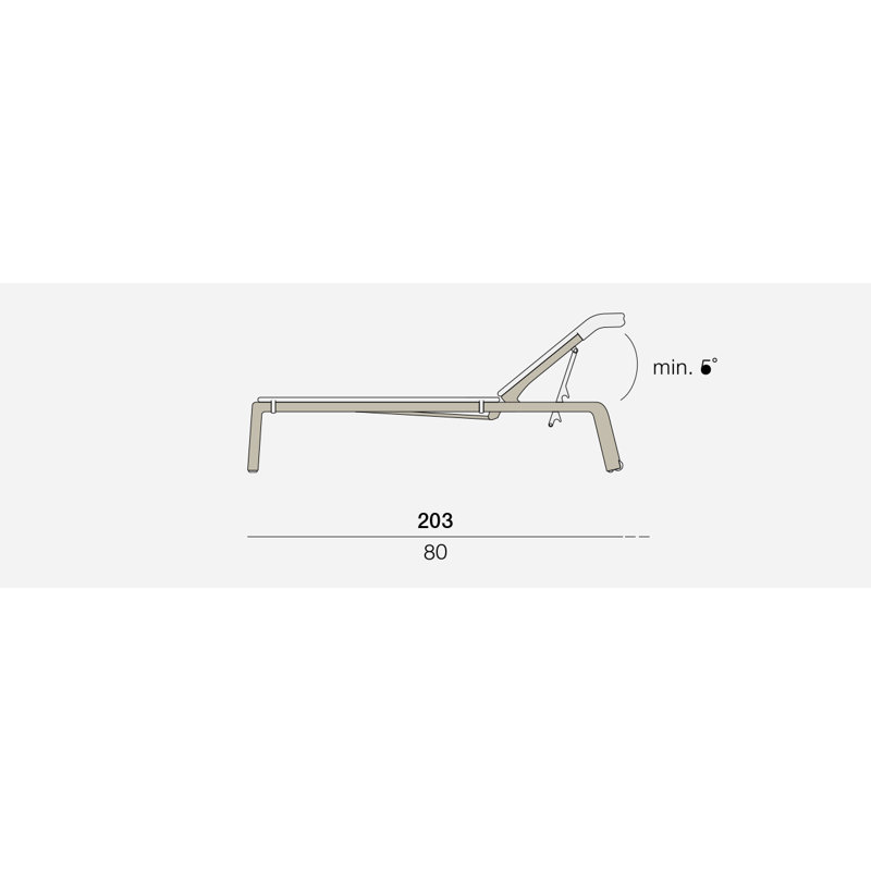 Seashell Outdoor Chaise Lounge, Taupe 