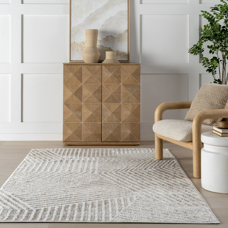  Xoey Modern Geometric Area Rug, Rectangle 9' x 12'