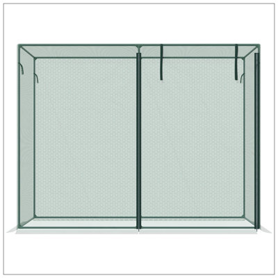6' X 3' Crop Cage, Plant Protection Tent With Zippered Doors For Vegetable Garden, Backyard