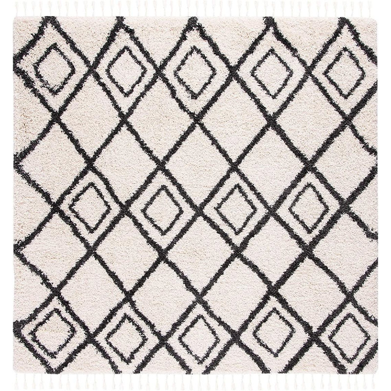 Imraan Performance Geometric Rug, Square 6'7"
