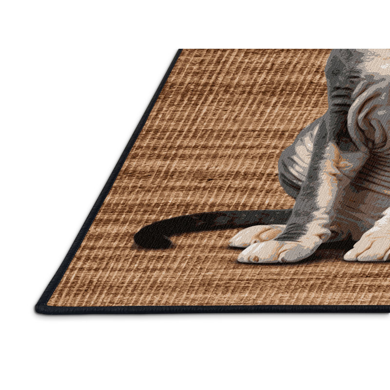 Washable Foldex Cats Area Rug, Rectangle 8' x 12'