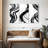 Wispy Black Brush Strokes Multi Piece Canvas Print-93025577