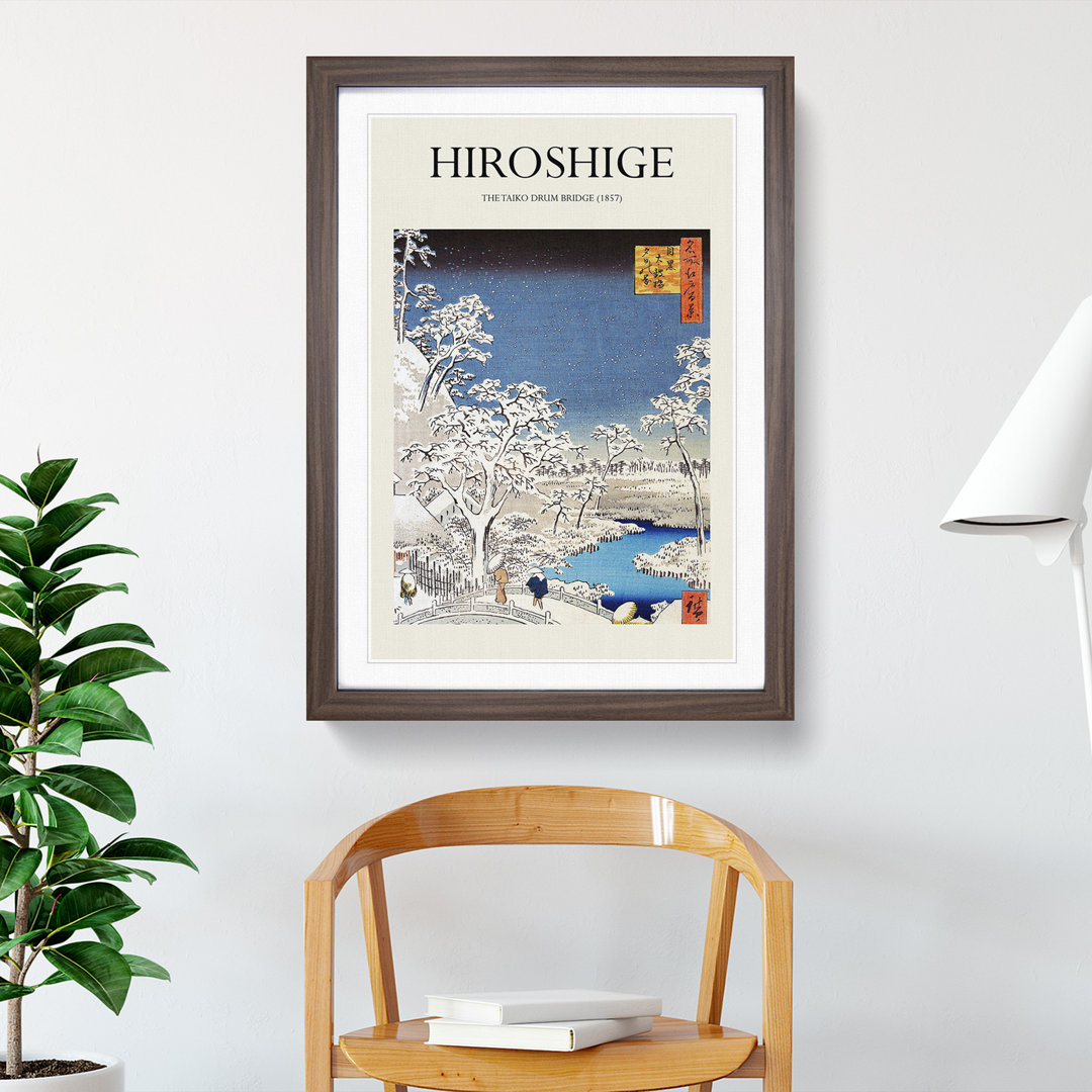 The Taiko Bridge by Utagawa Hiroshige - Picture Frame Painting