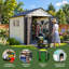 Abri de jardin Edrosie Inc 8x10 pi en résine avec fenêtres-134776219