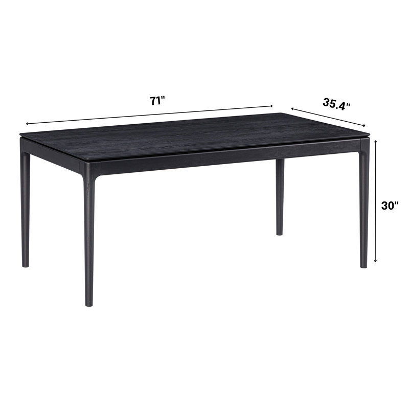  Table de salle à manger Mingle, Chêne rustique, 71 Inch