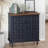 Arianna Retro 2 Door Storage Cabinet With Plaid Pattern Front-600668108
