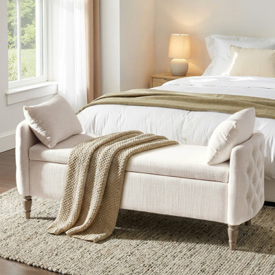 Polyester Upholstered Storage Bench