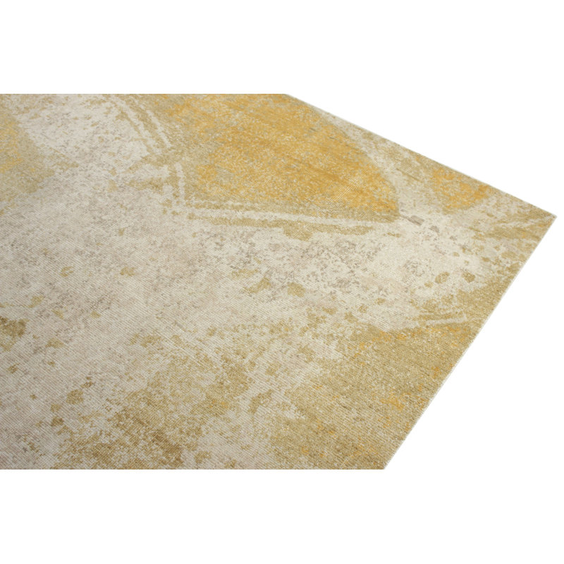 Distressed Homage Hand Knotted Wool Abstract Area Rug, Rectangle 12' x 15'