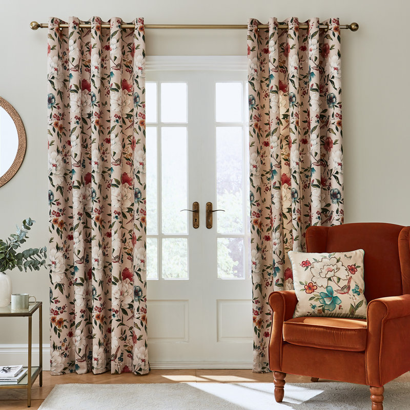 Pippa Thermal Lined Eyelet Curtains, 66cm Width x 54cm Drop