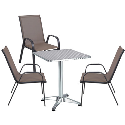 Hinge 3 - Person Patio Dining Set with Square Table