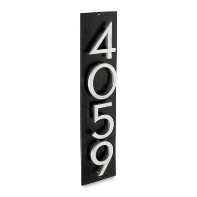 Plaque murale rectangulaire verticale flottante 6 po