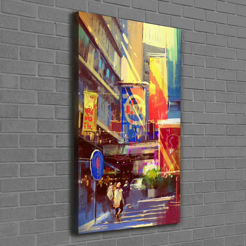 Colourful City - Wrapped Canvas Print