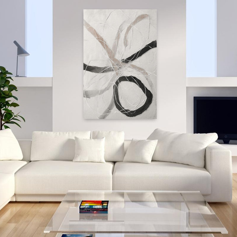 Art contemporain abstrait géométrique, H 48 po x l 32 po