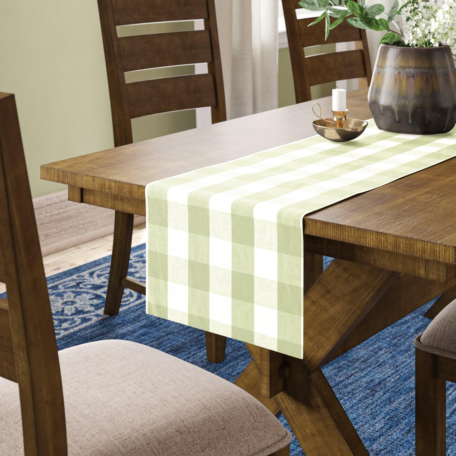 Loa 72" Table Runner, Green