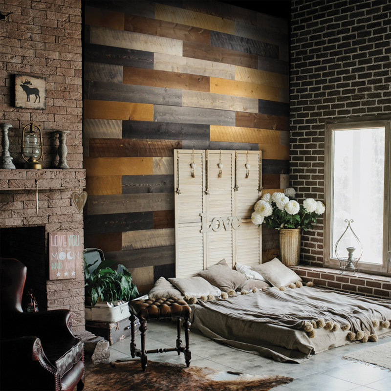 6'' Peel and Stick Barnwood Wall Paneling (10-pack)