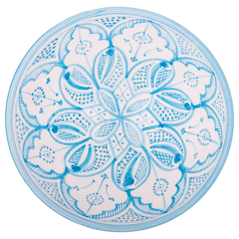 Bungalow Rose Ceramic Serving Bowl, Turquoise