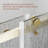 Bathtub Sliding Door 55"-60"W x 56"H Tempered Rain Glass with Explosion-Proof Film Stainless Steel Brushed Gold-117002332