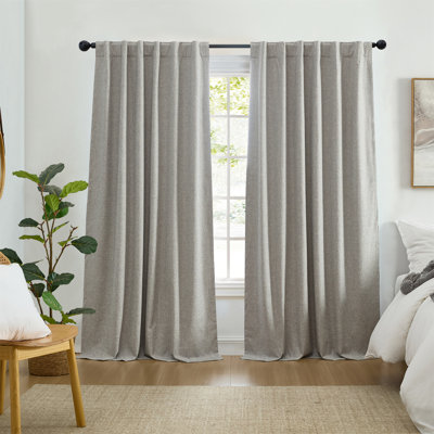 Bigelow Max-Blackout Solid Texture Window Curtain Panel