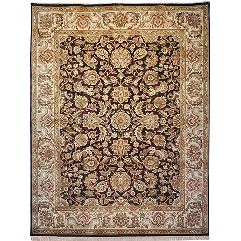 Tapis oriental en laine noué à la main Santoro, Rectangle 6 pi x 9 pi