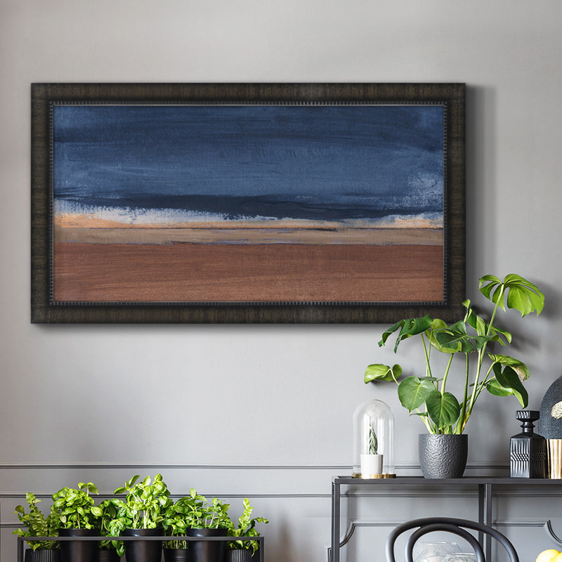 " Night Sky ", Black Closed Corner Framed Canvas, 21" H x 37" W x 1" D