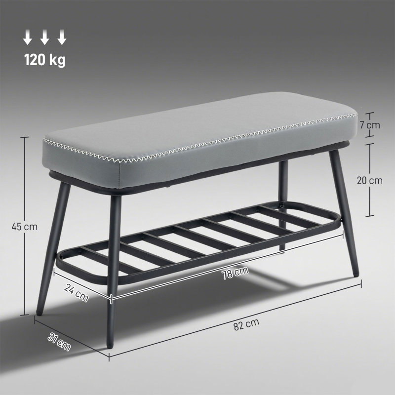 4 Pair Shoe Storage, Gray/Black