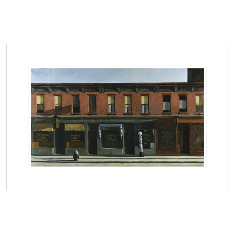 «Early dimanche matin» par Edward Hopper, impression giclée sur cadre, H 14,84 po x l 21,75 po