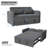 Velvet Sofa Bed with Two Pillows and Adjustable Backrest-255541184