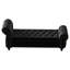 Banc de rangement de chambre à coucher en velours noir avec compartiments de chaise amovibles 64,5 po-1673780850