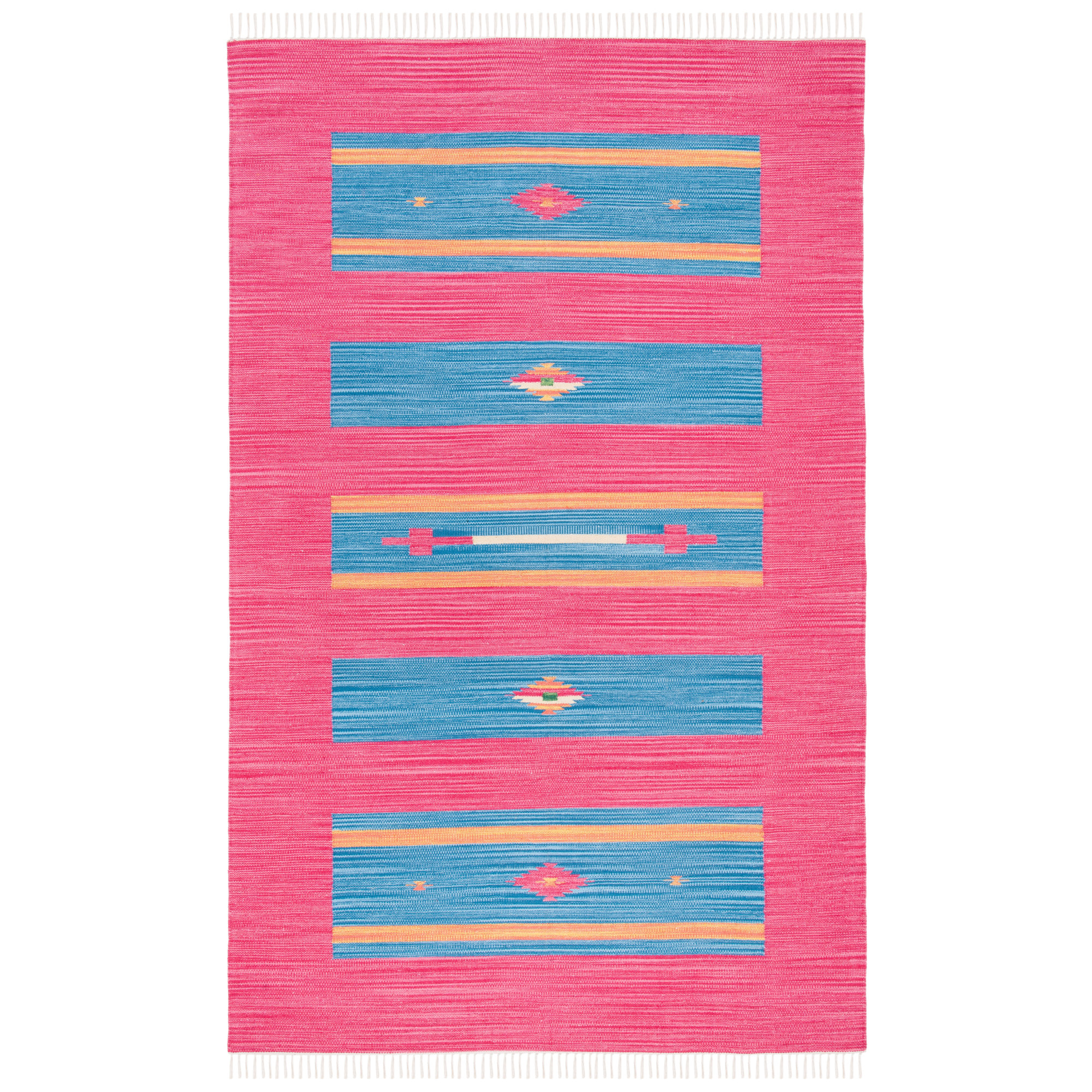 Danely Handmade Cotton Rug, Rectangle 4' x 6'
