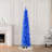 6' Pre-Lit Artificial Blue Alpine Pencil Tree