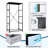 4 Drawer Dresser for Bedroom, Narrow Chest of Drawers, Wooden Top and Study Iron Frame 18"x37.5"-(WxH)
