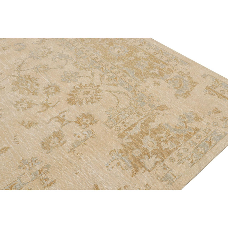 Hand Knotted Silk Area Rug in Brown