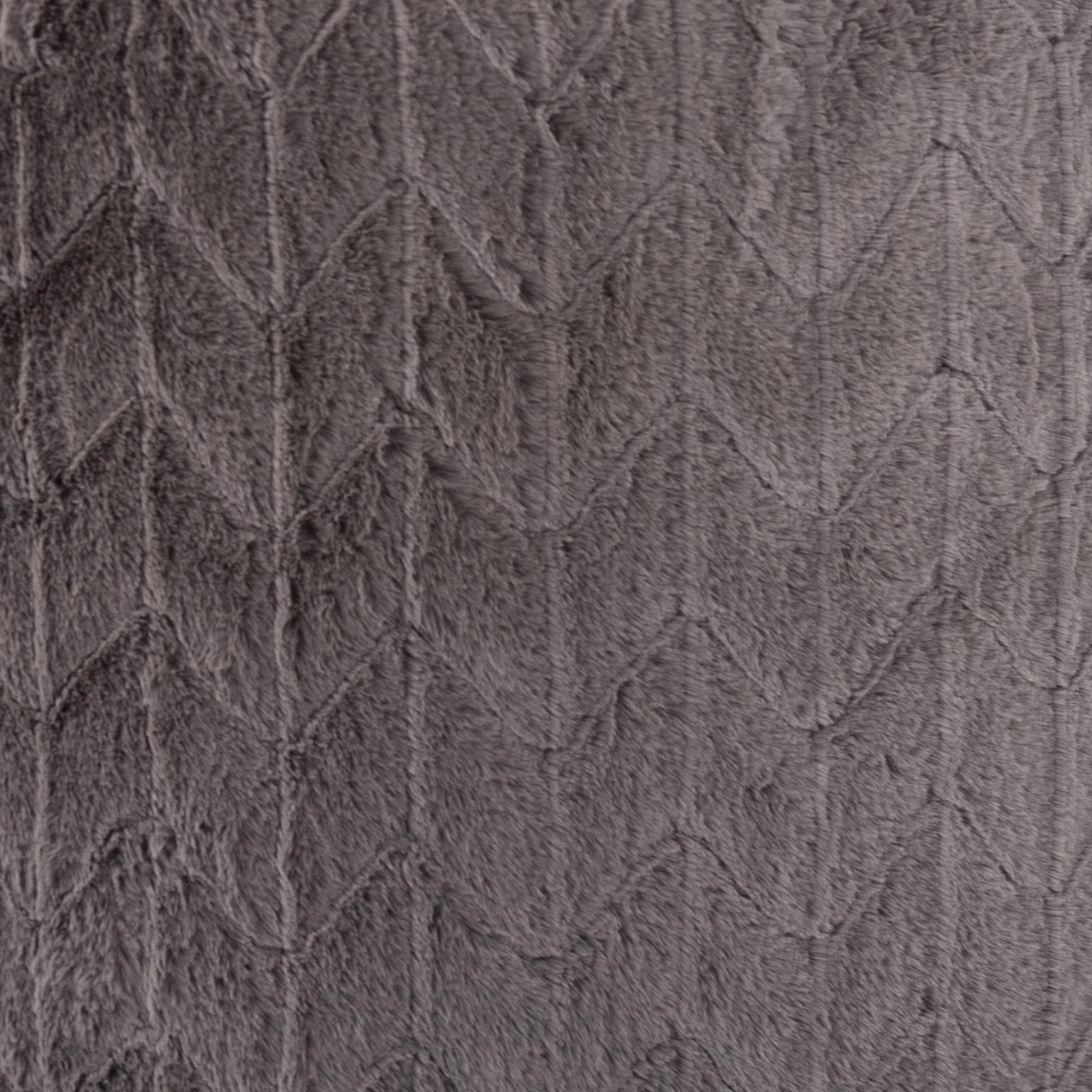 Dan Faux Fur Throw Blanket, Gray