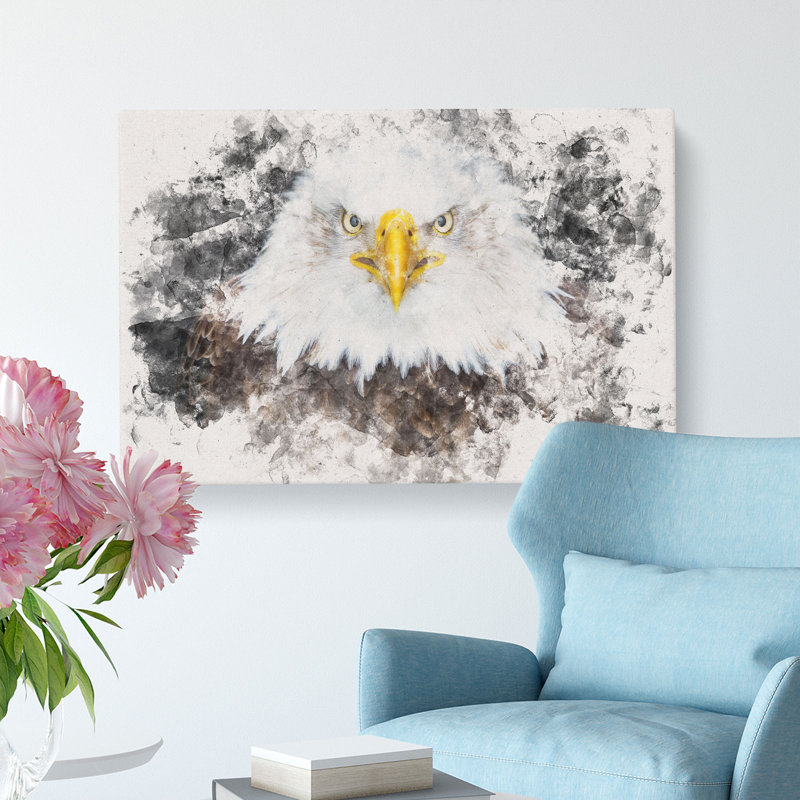 Bald Eagle Bird - Wrapped Canvas Print, 60cm H x 91cm W x 3cm D