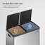 Cardis Steel Step On and Odour Seal Multi-Compartment Rubbish & Recycling Bin - 15.85 L-1080939880