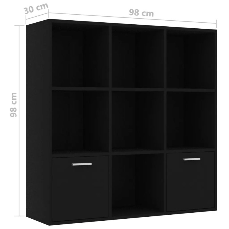 Arundhati Cube Bookcase, 98cm H x 98cm W x 30cm D, Artisan Oak