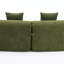 Canapé courbé désossé, canapé modulaire à compression de 110 po, vert haute densité, canapé-lit pour salon, salon, appartement, chenille