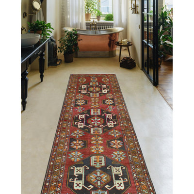 Erihn One-of-a-Kind 3'9" X 12'7" 1980s Runner Wool Area Rug