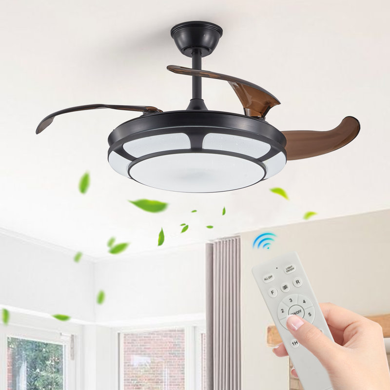Ventilateur de plafond 18,1 po avec lumières DEL Lachon