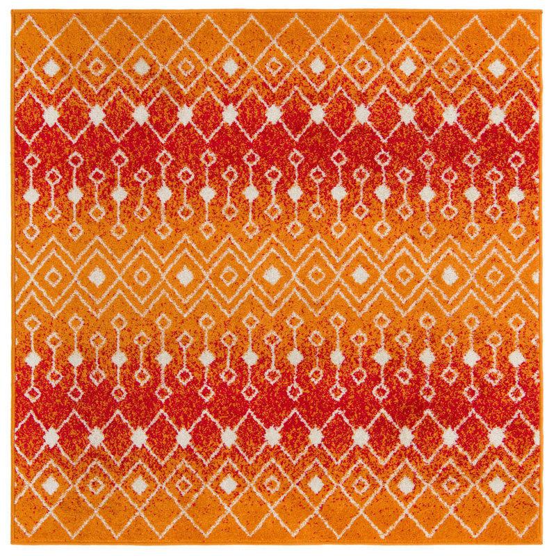 Abstract Indoor Rug, Square 5'3"